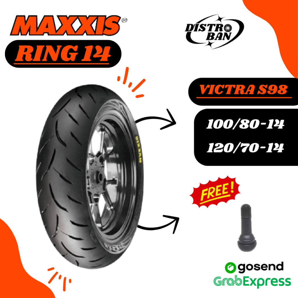 Ban motor PCX 150 Vario 160 Maxxis Victra Ring 14 Depan Belakang 100/80 120/70 Tubles
