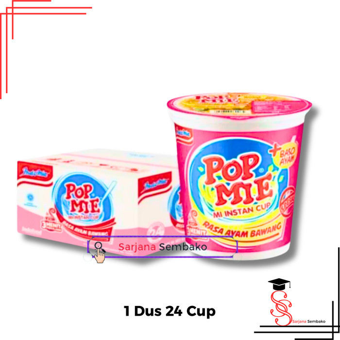 

Pop Mie Ayam Bawang Mie Instan Cup - 1 Dus 24 Cup