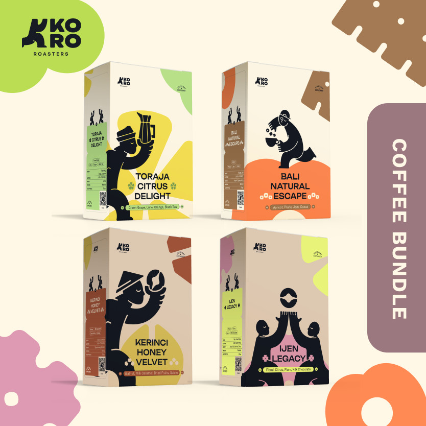 

KORO ROASTERS Explorer Essentials Bundle 4 Arabika Klasik Single Origin - Biji Kopi Harian