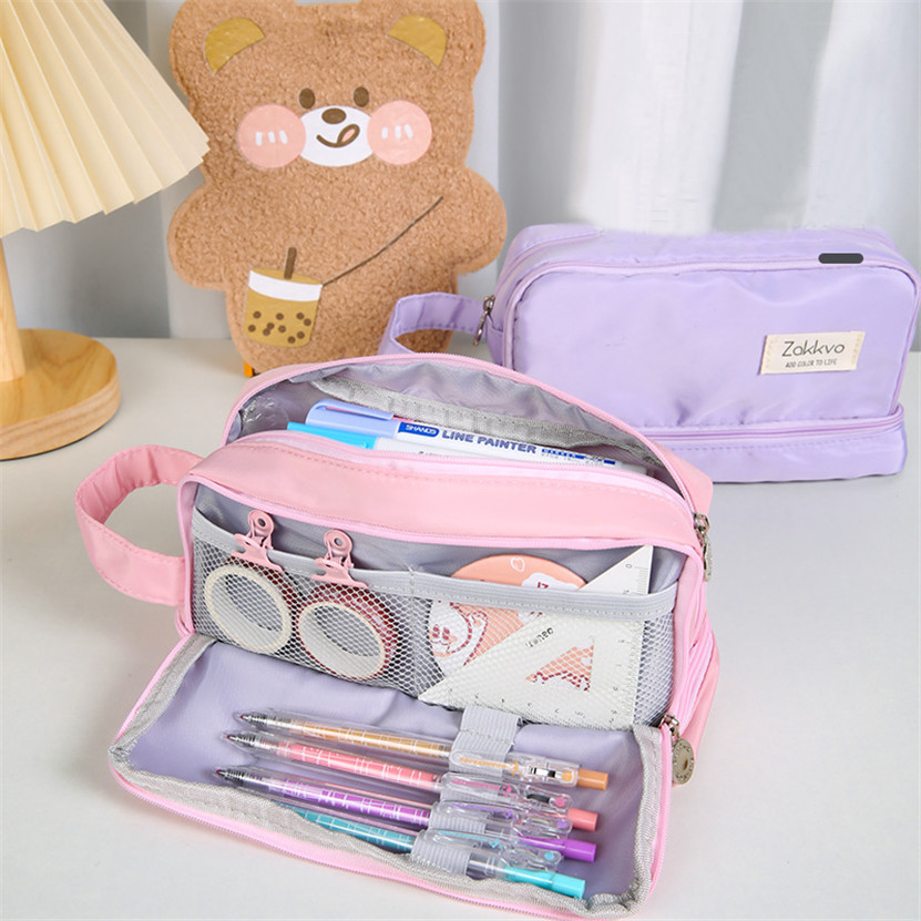 

Pencil Case Kawaii Material Escolar Big The Badge Pencilcase Cute Bags For Girls School Supplies Trousse Scolaire Pouch Etui