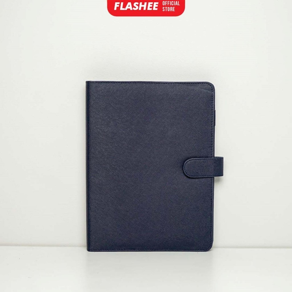 

Binder Navy B5 26 Ring Kulit Notebook Notepad Catatan Buku Kuliah Multifungsi Termurah Berkualitas