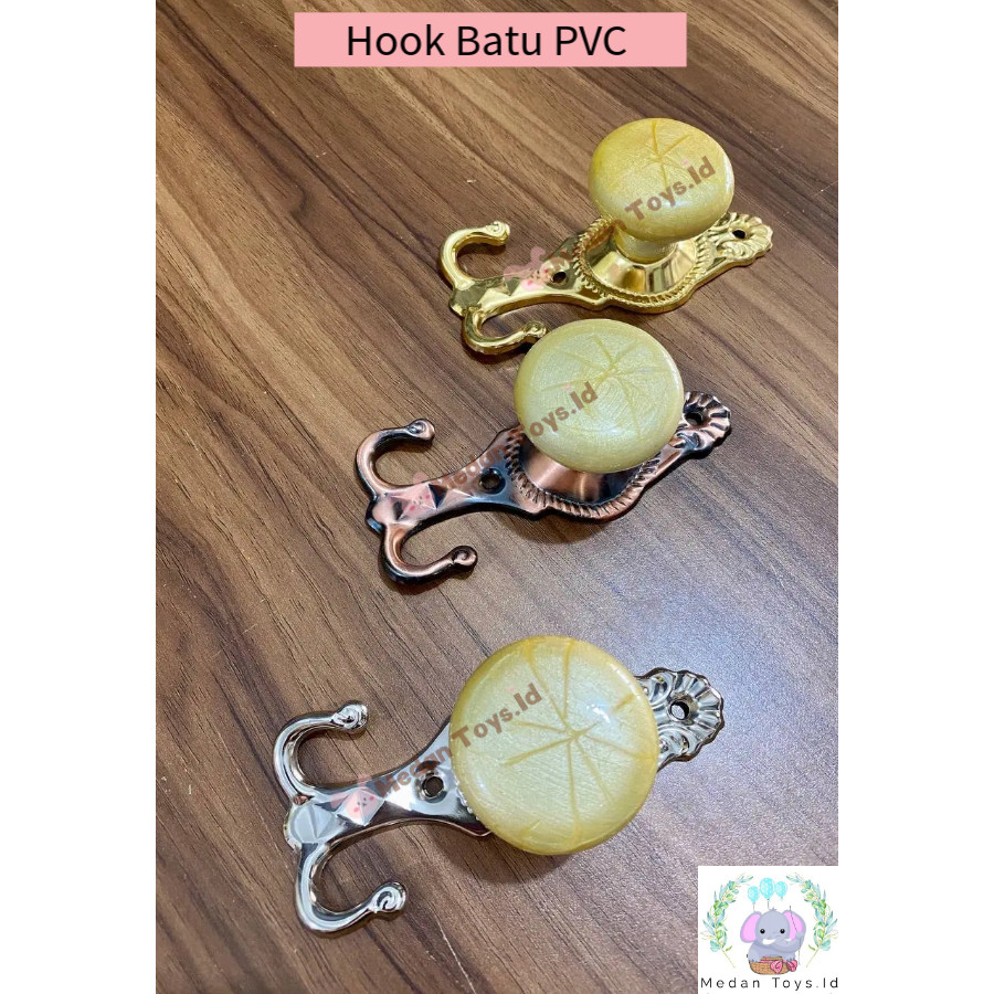 Medan Toys - Hook Marmer / Hook Gorden Cantolan Tali Gorden Bahan Batu PVC