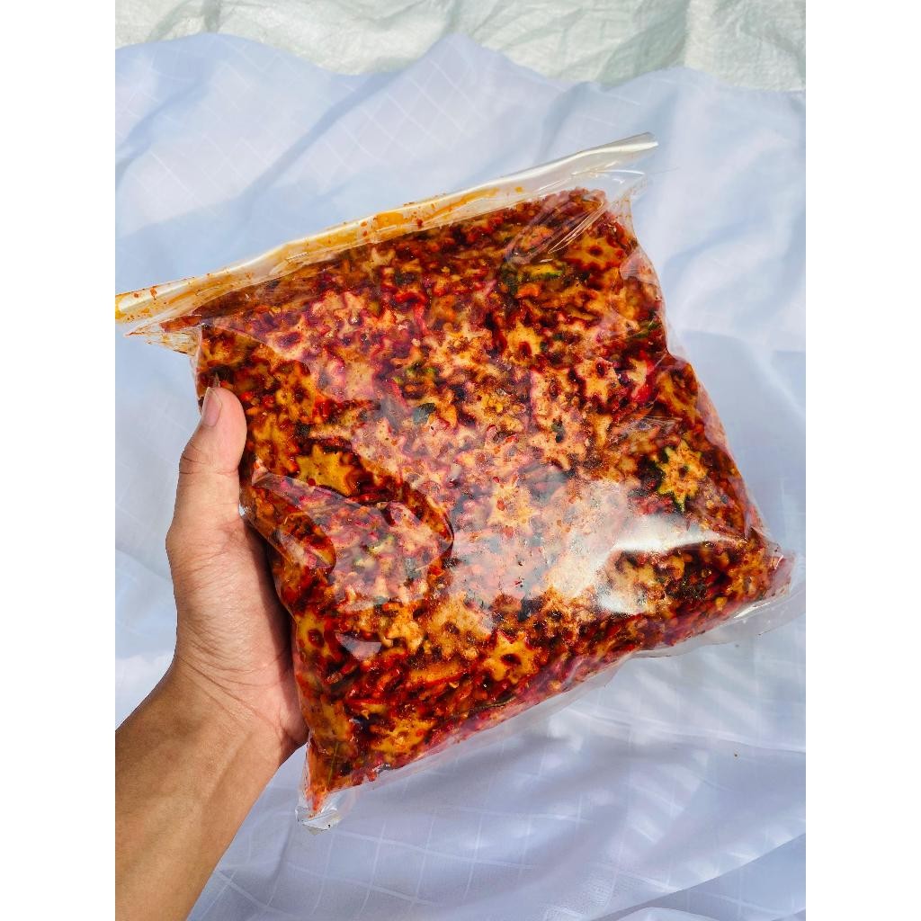 

seblak kerupuk bintang pedas daun jeruk bumbu melimpah/kerupuk bintang original daun jeruk kemasan 500gr 250gr 100gr