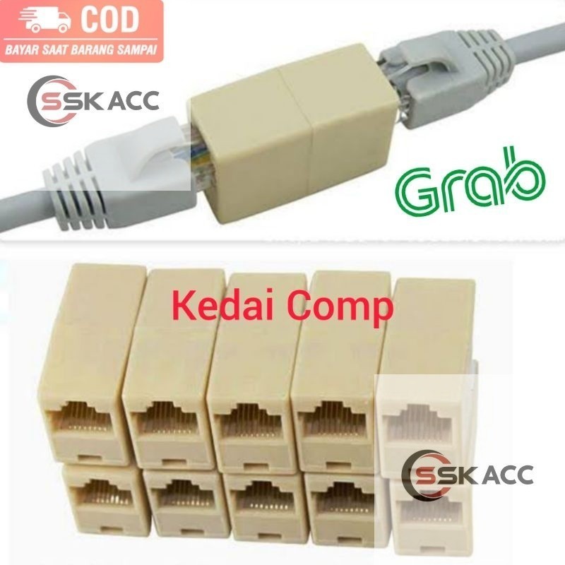 Barel rj45 Sambungan Kabel Lan / Perpanjangan Lan / Konektor LAN Cable SSKACC-KOMPUTER