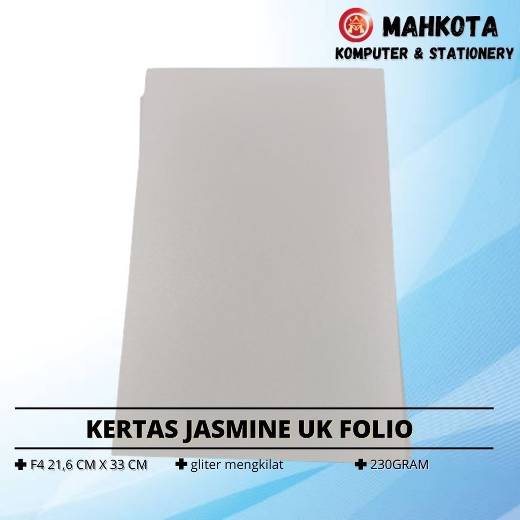 

Kertas Jasmine Putih Kualitas bagus (non brand) (per Lembar)