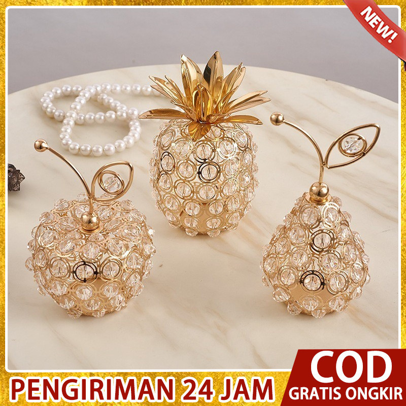 Nampan kaca kristal Ornament Crystal Buah / Dekorasi Ruang Tamu Kristal