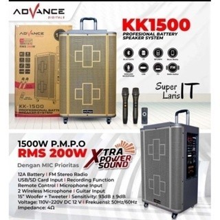BIG SALE SPEAKER PORTABLE ADVANCE KK-1500