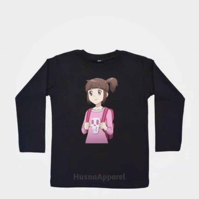 41 BAJU ANAK KAOS ANAK HARI KOO SHINBI HOUSE LENGAN PANJANG - Hitam, S