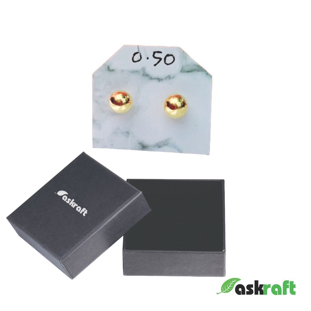 Askraft Anting Tindik Polos Dewasa Emas Asli Anting Tindik Telinga Giwang New