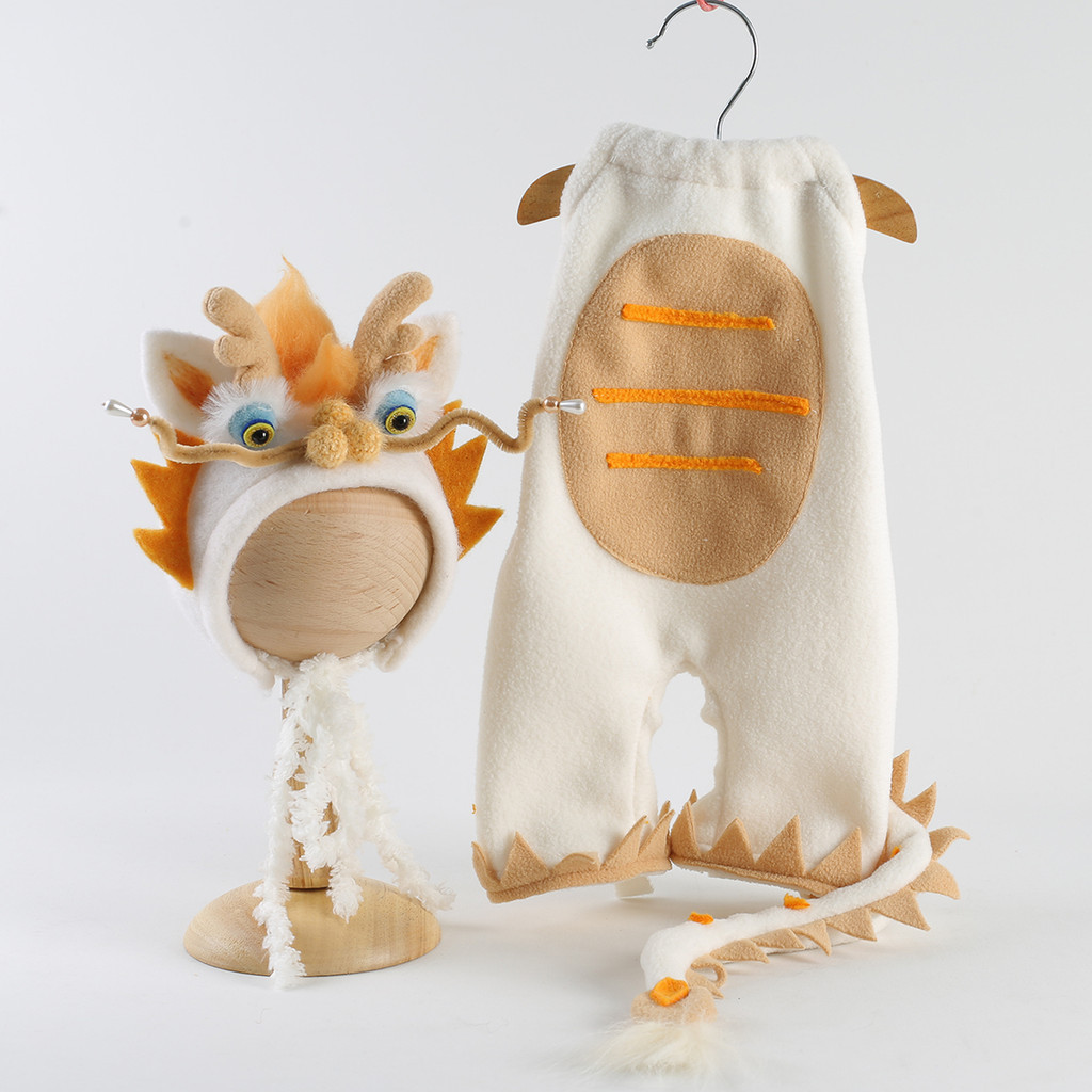 Fluffy Bunny Hat And Toy Set Vintage Rabbit Bonnet Doll Newborn Photography Props