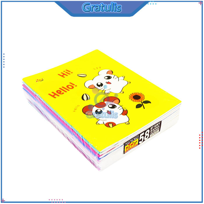 

BUKU TULIS SEKOLAH KIKY [ISI 58 LEMBAR/RANDOM/10 BUKU] / WRITE BOOK [1 PACK]