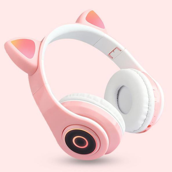 Headphone Wireless Bentuk Neko Mimi - RLoop Bluetooth Headset Headphone Telinga Kucing Cute Cat Ear 