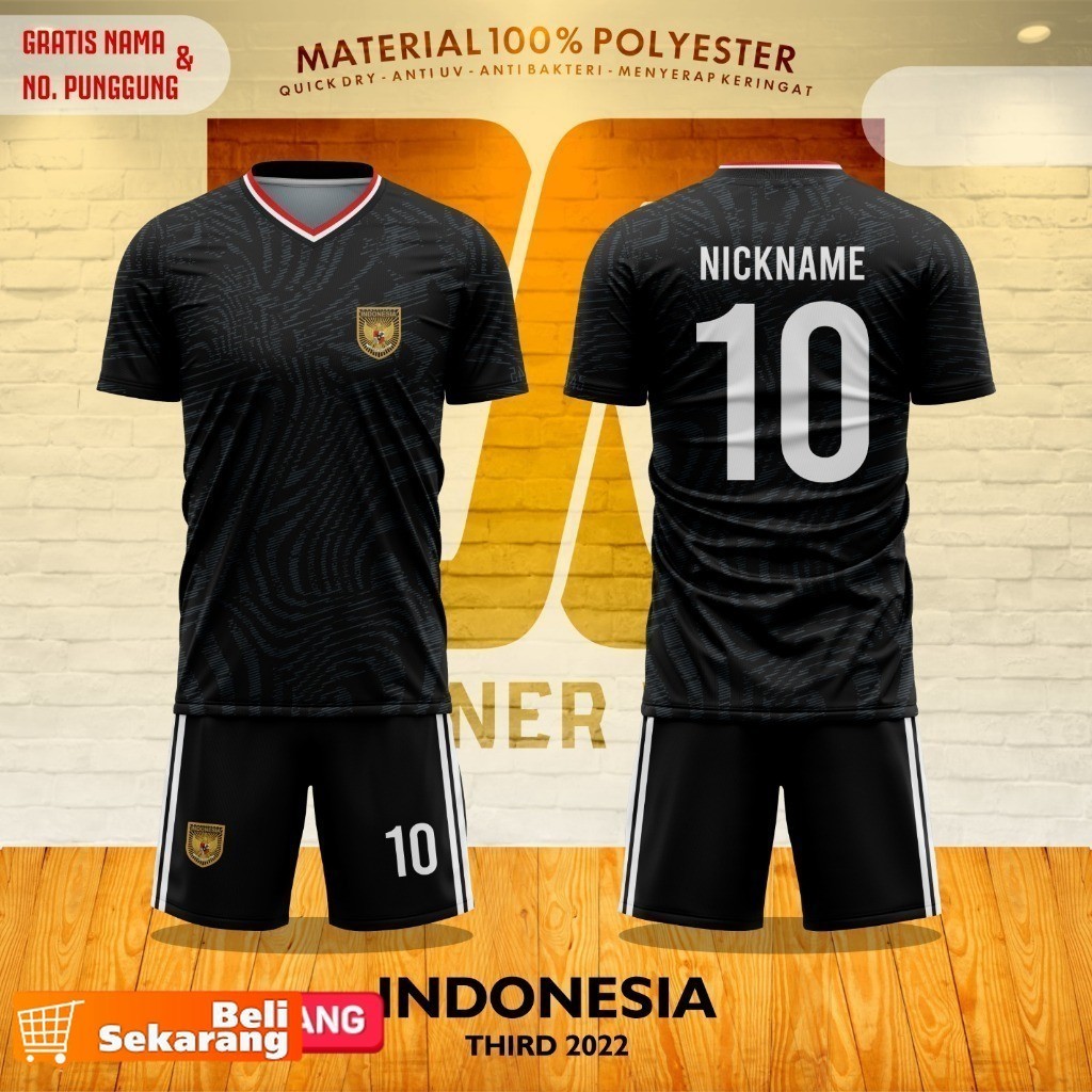 Jersey  Atasan SUPORTER TIMNAS INDONESIA THIRD 2022/2023