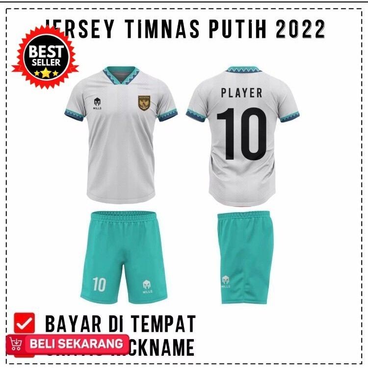 Jersey Timnas Away Putih 2022 premium