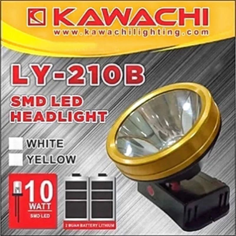 BIG SALE Senter Kepala Kawachi LY-210B / Senter Kepala 10 Watt Cahaya Kuning