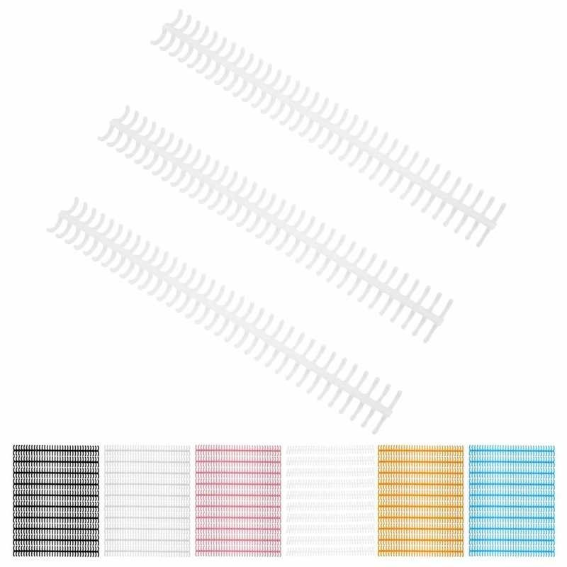 

10PCS 34 Hole Binding Spine Plastic Split Loose Leaf Rings Detachable Binding Loop 12mm Diameter for Office School Home Use