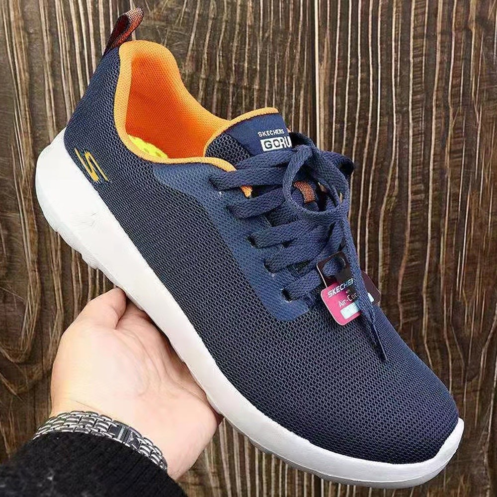 Sepatu Snechers casual / pria  slip on cowok sepatu hitam rajut pria shoes