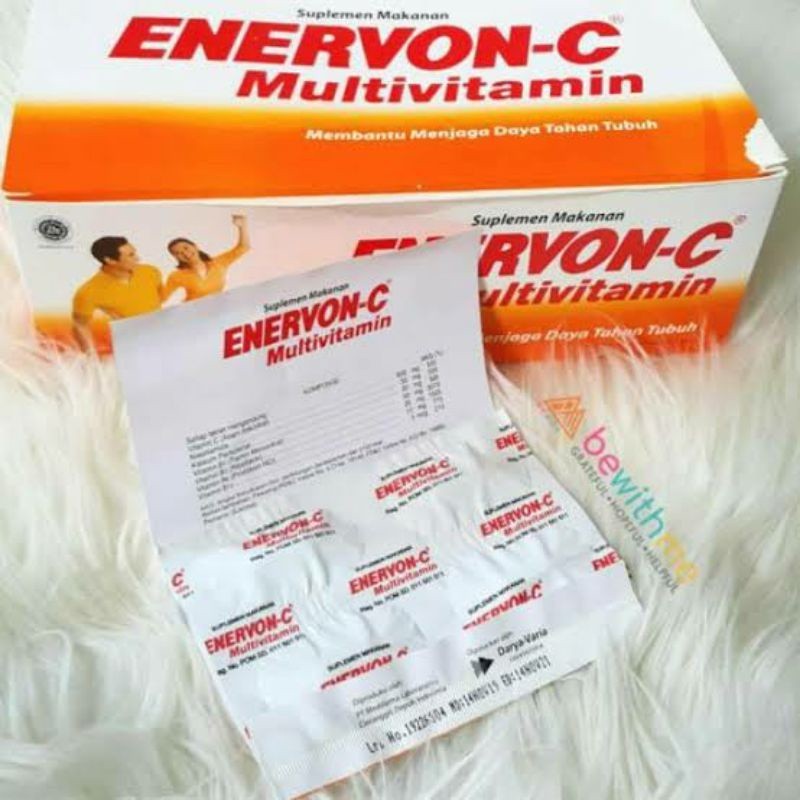 (ORIGINAL) Enervon C Tablet ( 1box 25strip )  Enervon C Vitamin Daya Tahan Tubuh Murah 1 BOX ENERVON