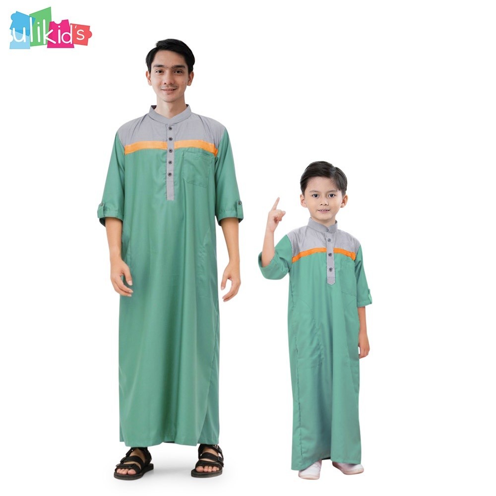 Ulikids Koko Jubah couple ayah anak / Jubah Anak / Gamis Pria Dewasa Muslim / Baju Koko Lengan Panja