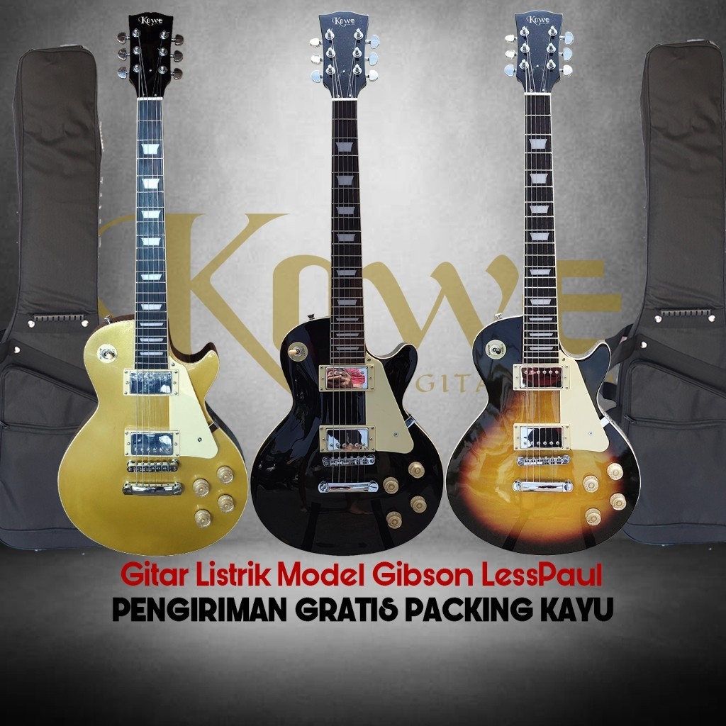 Gitar Listrik Merk Kowe ORIGINAL FREE PACKING KAYU