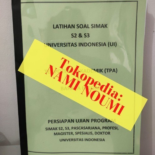 ✨BISA COD✨ - soal latihan SIMAK untuk S2 UI - 2021