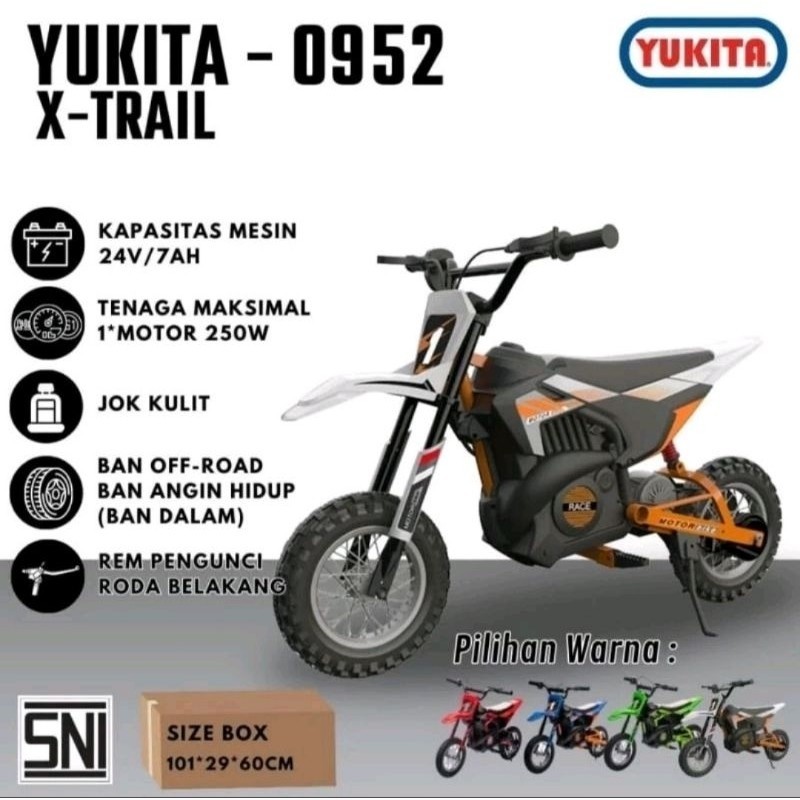 promo big salle Motor Mini Trail Aki Listrik Electric (Yukita-0952) X-TRAIL READY Pontianak
