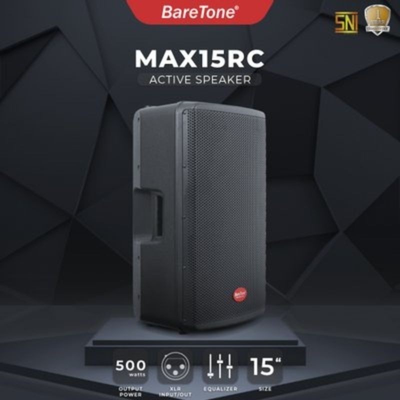Speaker Profesional Aktif Baretone MAX15RC MAX 15RC 15 Inch 500 Watt Original Garansi Resmi 1 Tahun