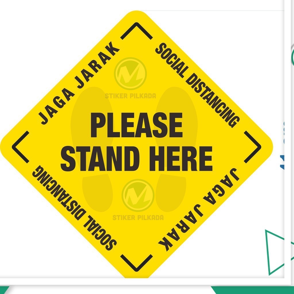 

STIKER LANTAI PLEASE STAND HERE