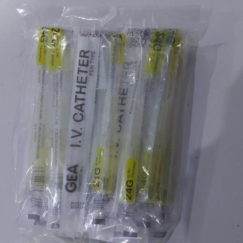 Abbocath 24 G GEA IV Cath Canula Pen Satuan pcs