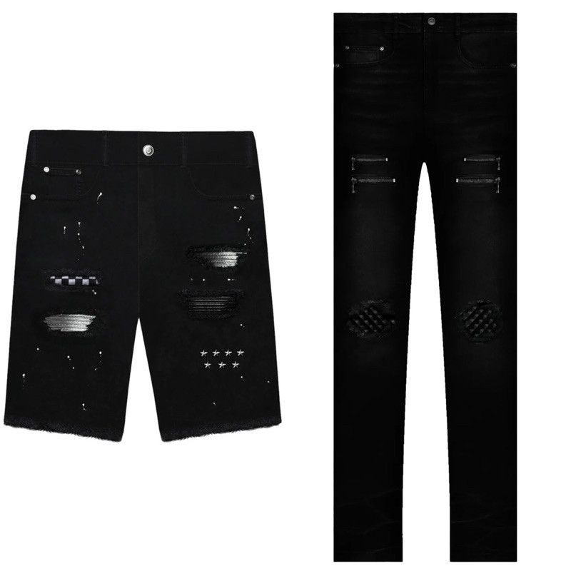 RUCAS Grand Combination Black | RUCAS Diamond Leather Jeans