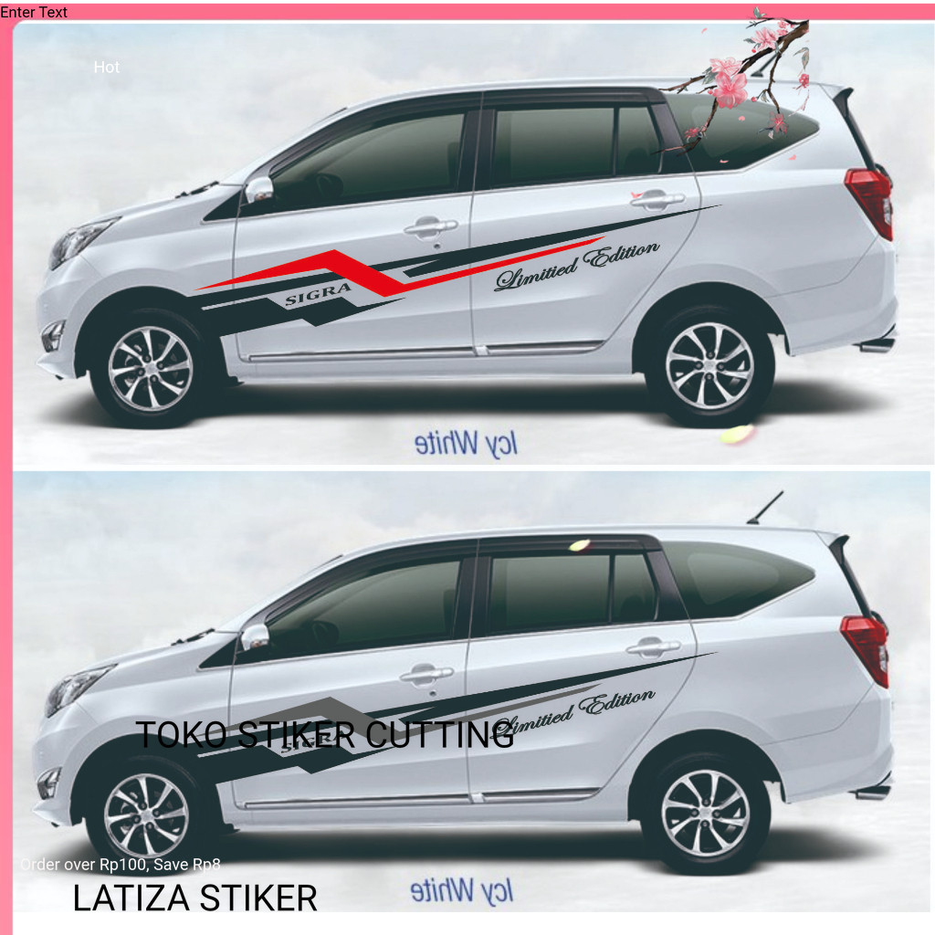 CUTING STIKER MOBIL STIKER LIS STRIPING MOBIL Stiker Mobil Calya hitam Terbaru Lis Aksesoris Sigra p