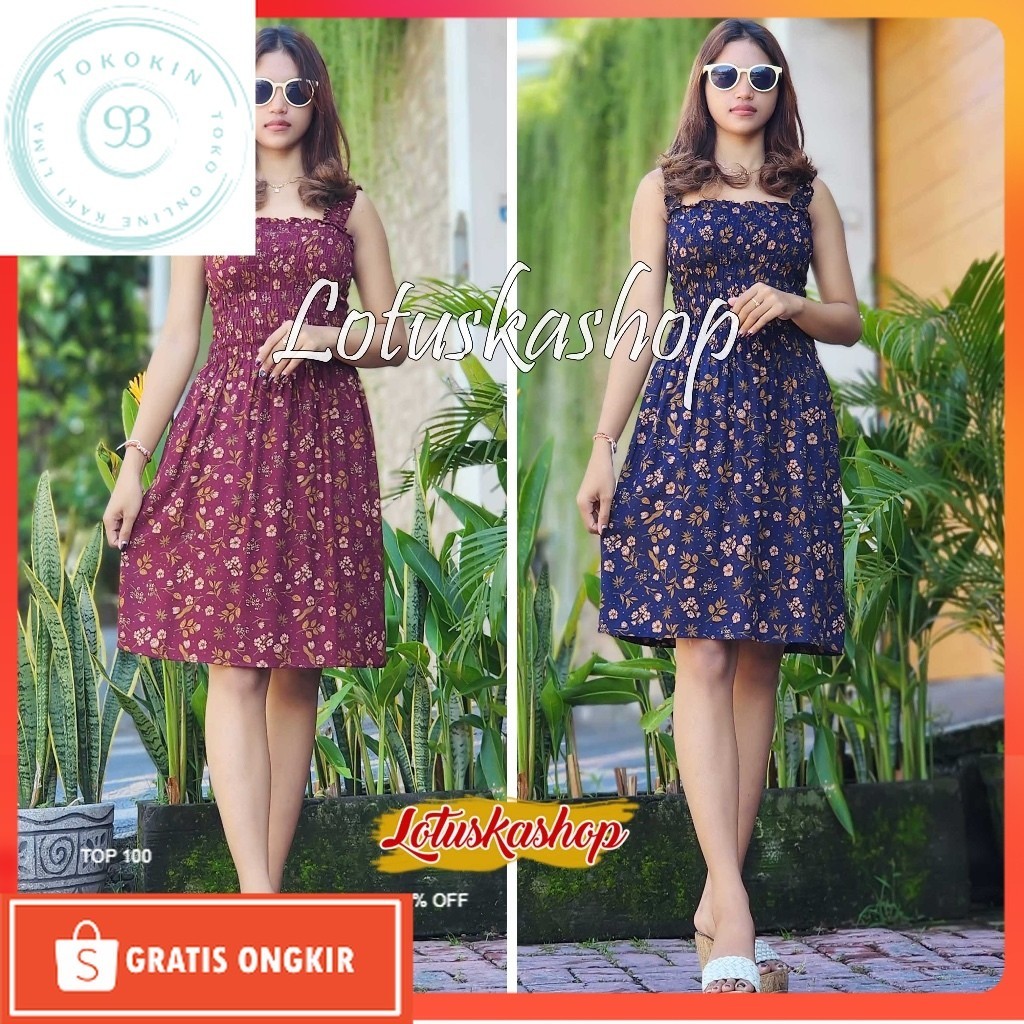 Dress Terkini / Dress Kerut Pendek Bali