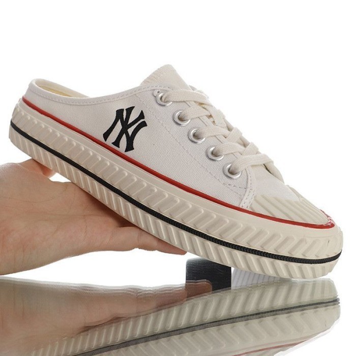 Terlaris ✨ -SEPATU SANDAL SELOP ANTISLIP IMPORT WANITA BRANDED KANVAS SNEAKER ORI - Blue, 36