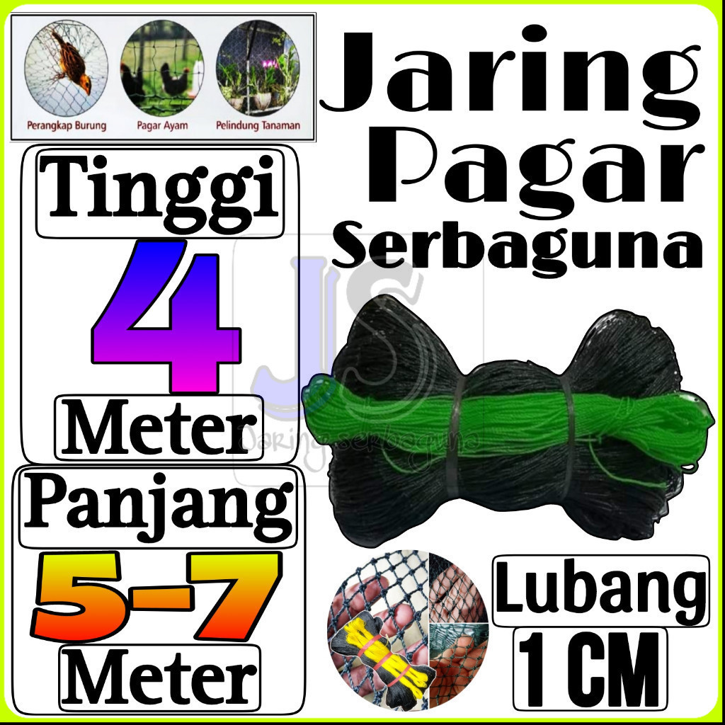 Jaring Ayam Lubang 1 cm Lebar 4 Meter / Jaring Pagar Ayam / Jaring Burung