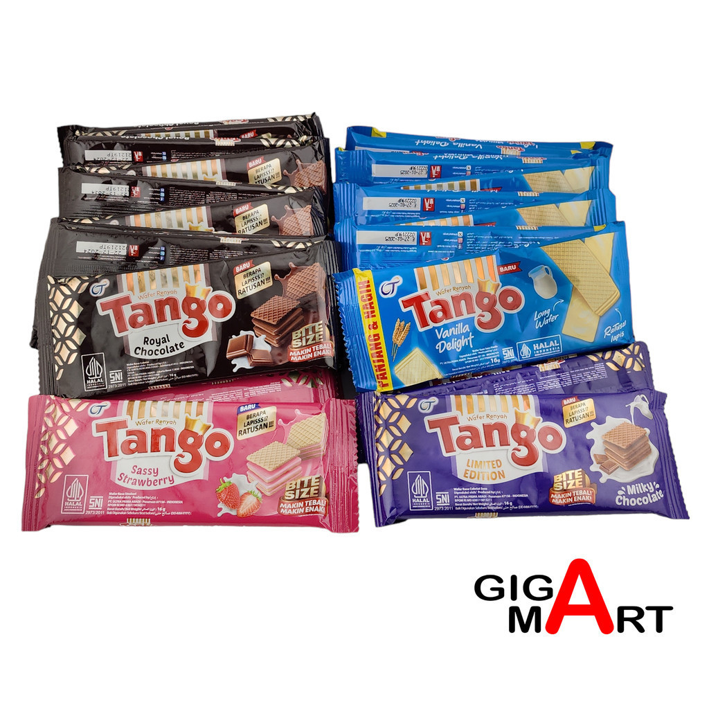 

Wafer Tango Mini RENCENG - Netto 10 Bks x 16 Gr