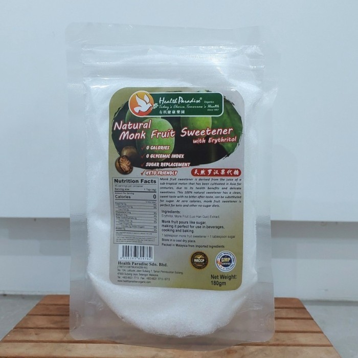 

200Gr-Monk Fruit Sweetener/ Monkfruit/ Pemanis alami / Gula Keto
