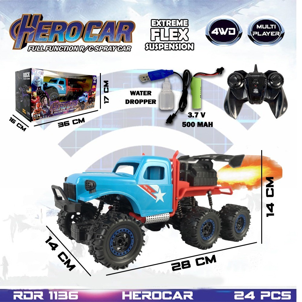 RDR1136 Captain RC Rock Crawler Offroad Buggy 4WD 4X4 Mainan Anak Mobil Remote Control Radio Control