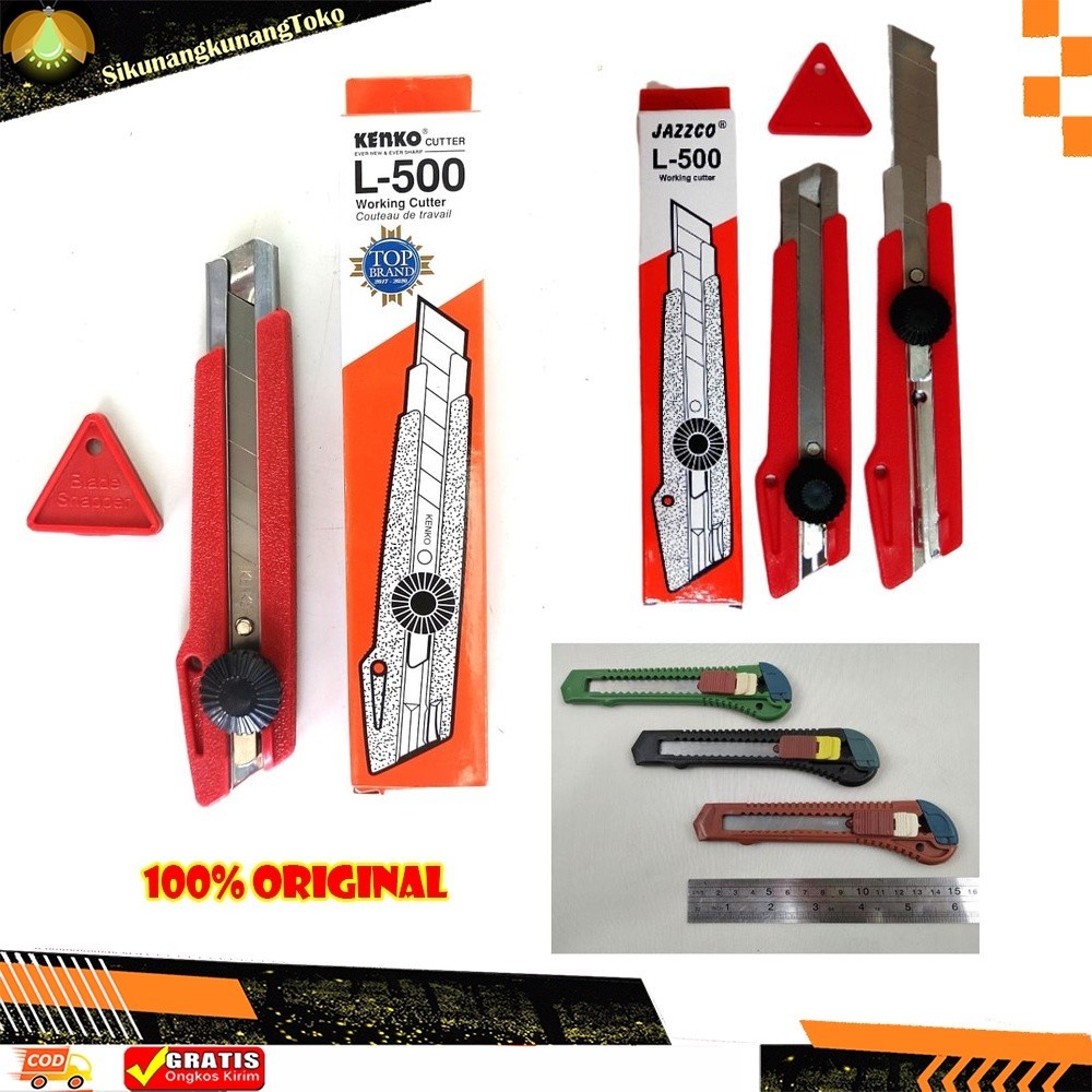 

(SKN) Handy Cutter Kenko L-500 Pemotong Silet Kater Cuter Besar 15 cm L 500 L500