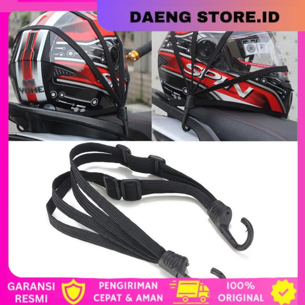 Tali Pengikat Helm Jaring Helm Tali Pengikat Helm Elastis Helmet PENGIKAT BARANG / HELM 60 cm-COD