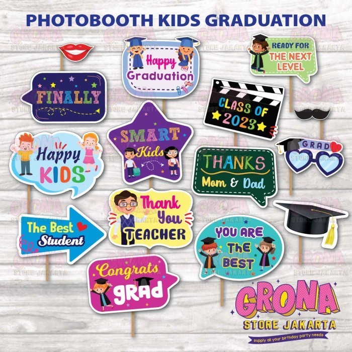 (NEW) -PHOTOBOOTH GRADUATION KIDS / PROPS PHOTOBOOTH / Perlengkapan Foto