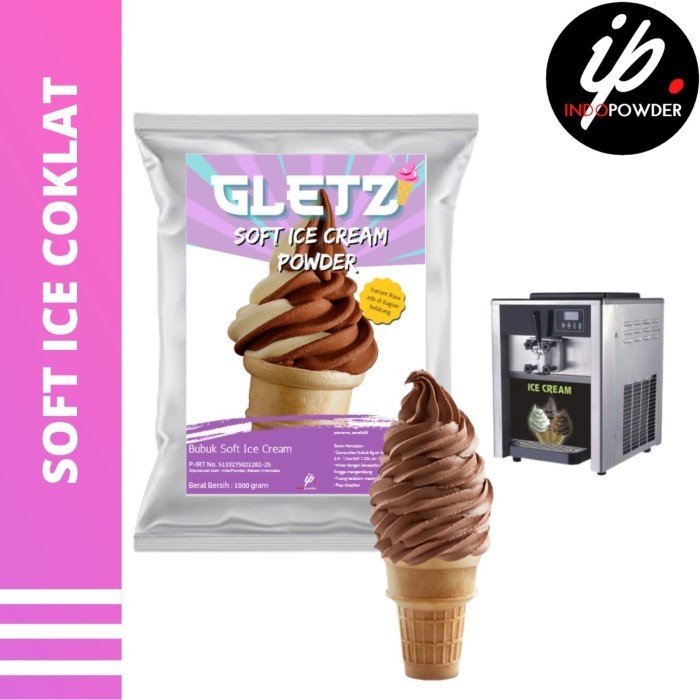 

PROMO Aneka Minuman SOFT ICE CREAM COKLAT 1Kg - Bubuk Es Krim Coklat - Bubuk Es Krim