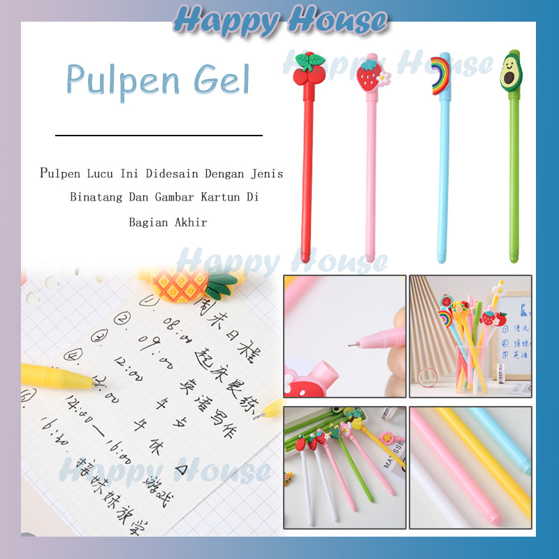 

Pena Kartun Buah Karakter Bua 0.5mm Lucu Pen Cute Student