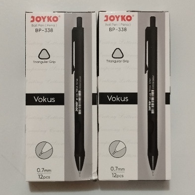 

PENA JOYKO VOCUS BP-338 HITAM 0.7mm 1 BOX ISI 12 PCS