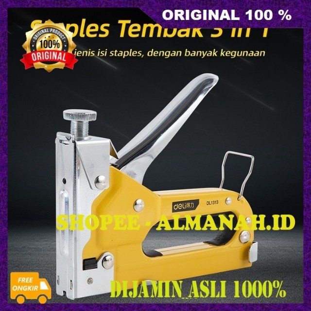 [BISA COD] Staples Tembak 3 in 1 Staples Pertukangan Staples Tembak Jok Paku Kayu Manual ASLI