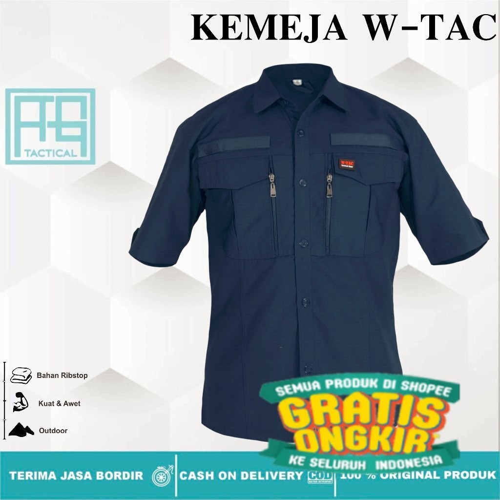 KEMEJA TACTICAL - KEMEJA TACTIKAL - KEMEJA W TAC PENDEK - KEMEJA KERJA DINAS LAPANGAN/ jumbo big siz