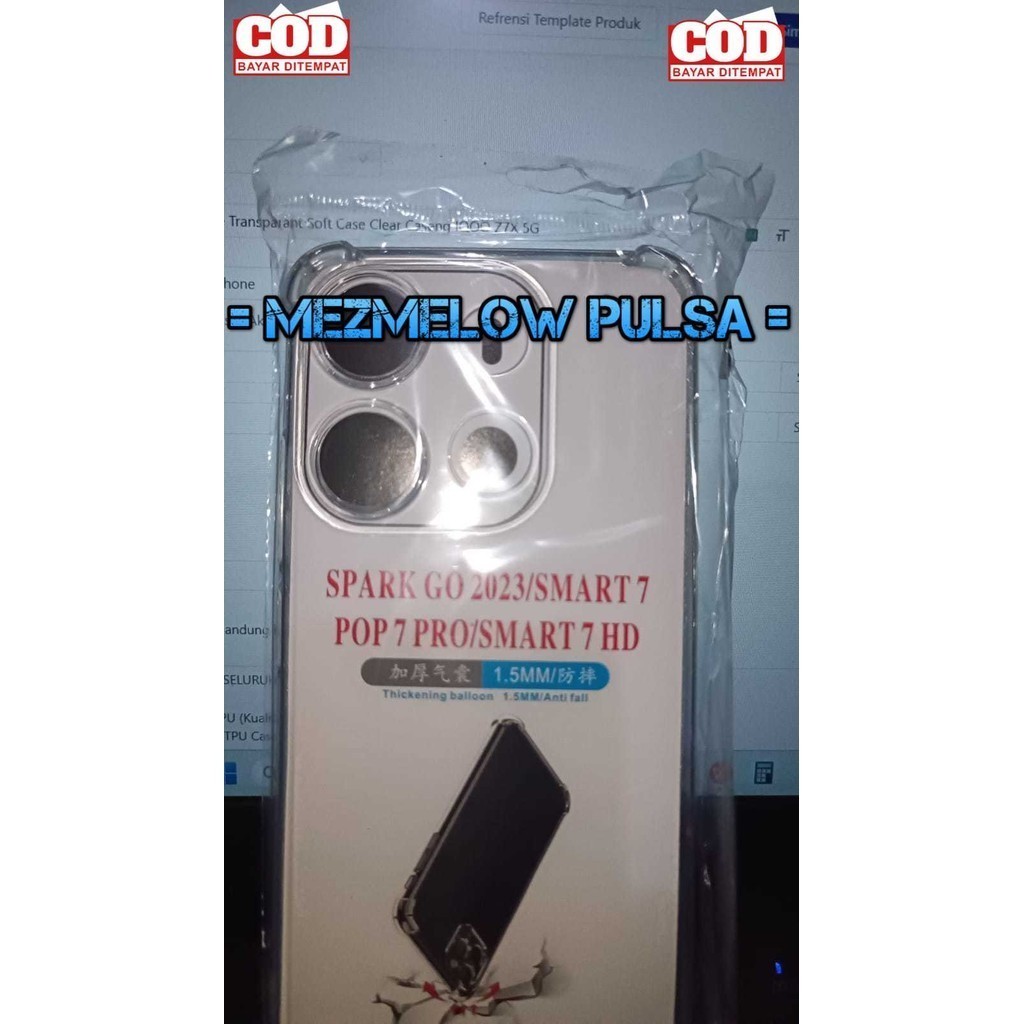 Silicone Case Softcase Transparant Soft Case Clear Caseng INFINIX SPARK GO 2023 / INFINIX SMART 7