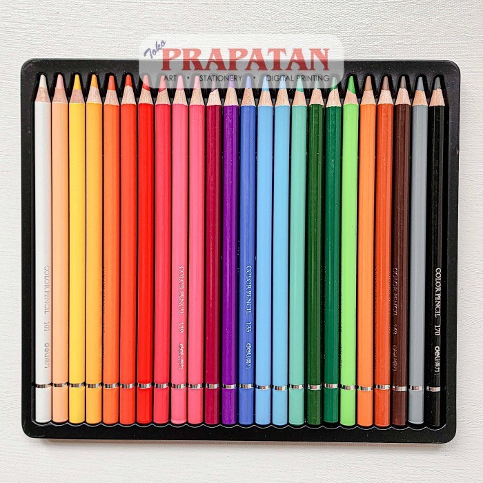 

DS99 Pensil Warna Minyak Deli 656 Tin Case | Oil Color Pencil - 24C 6565