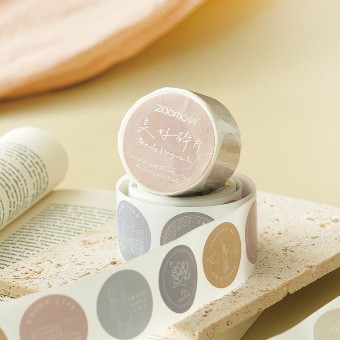 

1 Roll Washi Tape Isi 3 Meter Dekorasi DOT STIKER Journal Scrapbook Journal