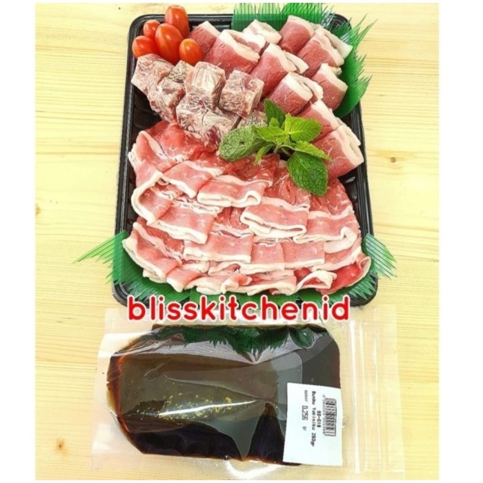 

MZ JAPANESE YAKINIKU SET - Beef 750gr + Sauce 250gr for 3-4 pax