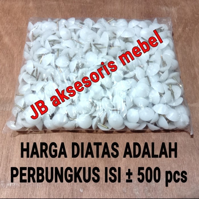 PAKU ROTAN ULIR PUTIH isi 500 pcs / PAKU BAKPAO KAKI KURSI SOFA MEJA - ISI 500 pcs